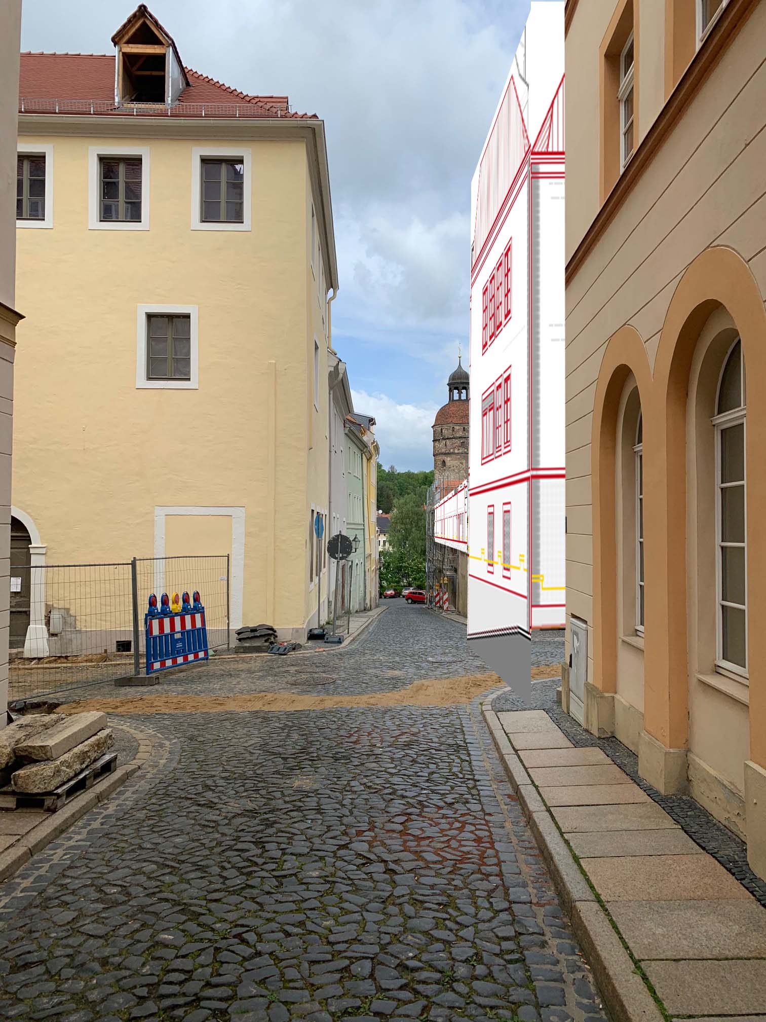 Fotomontagen Bebauung Jüdenstraße